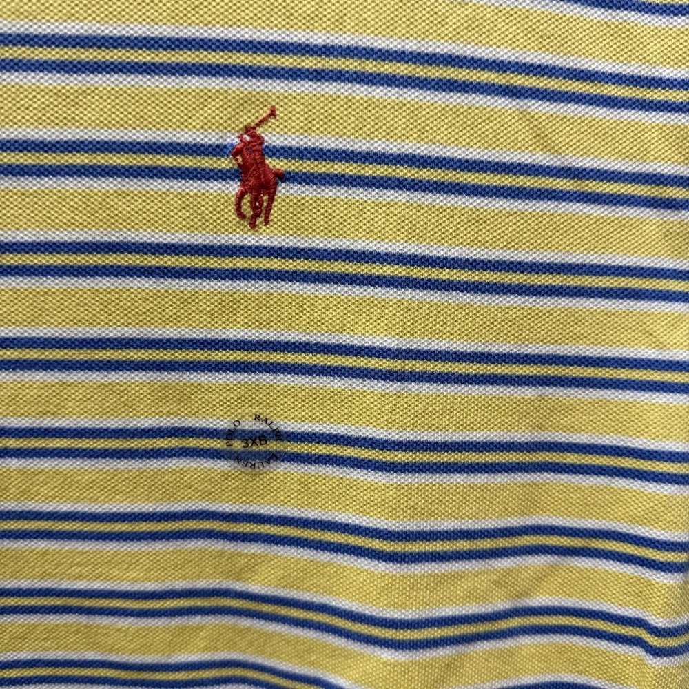 Vintage Polo Ralph Lauren Shirt Size 3XB Blue Yellow Stripe NEW WITH‎ TAGS - Picture 3 of 6